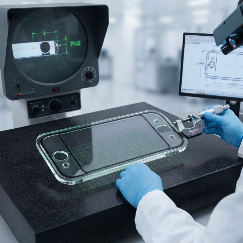 custom cover glass tolerance measurement