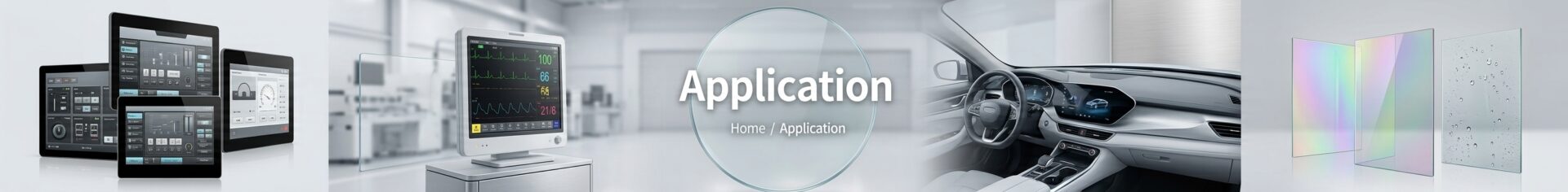 Glass Panel with Mounting Holes application